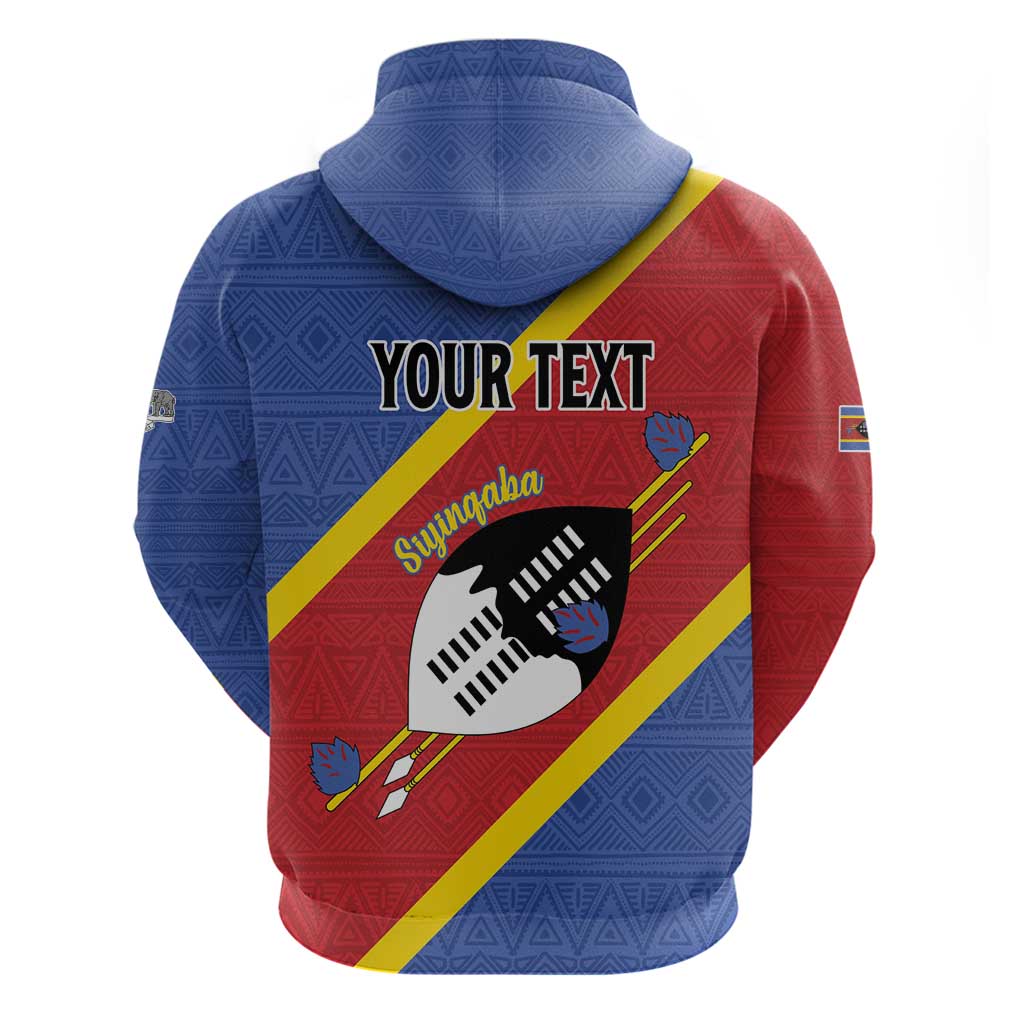 Personalized Eswatini National Flag Day Hoodie Nguni Shield Flag Style