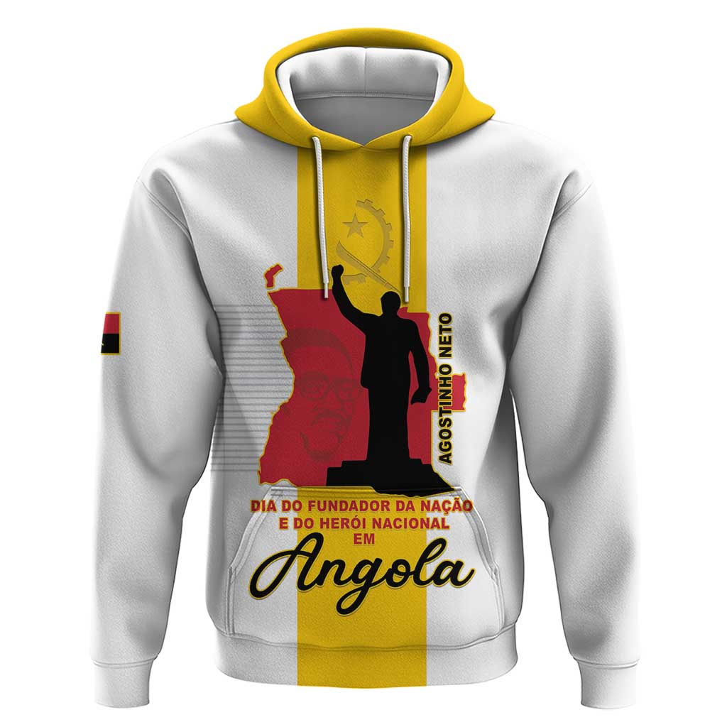 Personalized Angola National Heroes Day Hoodie Agostinho Neto With Map - Shopicos