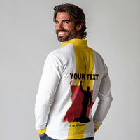 Personalized Angola National Heroes Day Long Sleeve Polo Shirt Agostinho Neto With Map - Shopicos