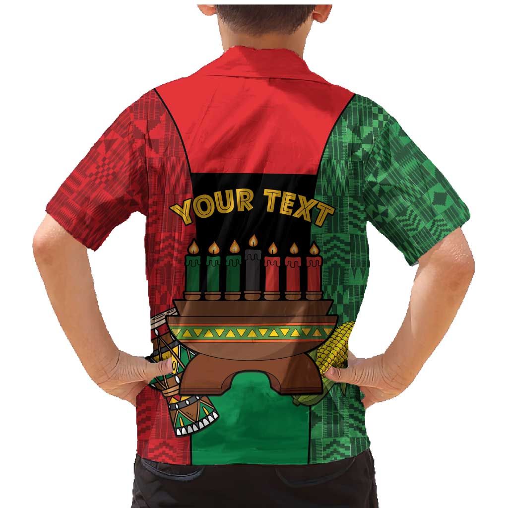 Personalized Happy Kwanzaa Family Matching Mermaid Dress and Hawaiian Shirt Kinara With Kente Pattern - Shopicos