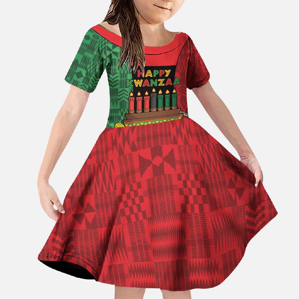 Personalized Happy Kwanzaa Family Matching Mermaid Dress and Hawaiian Shirt Kinara With Kente Pattern - Shopicos
