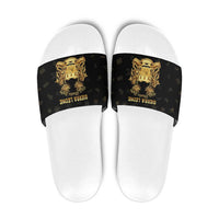 Sierra Leone Vai Syllabary Heritage Slide Sandals National Emblem Golden Style - Shopicos