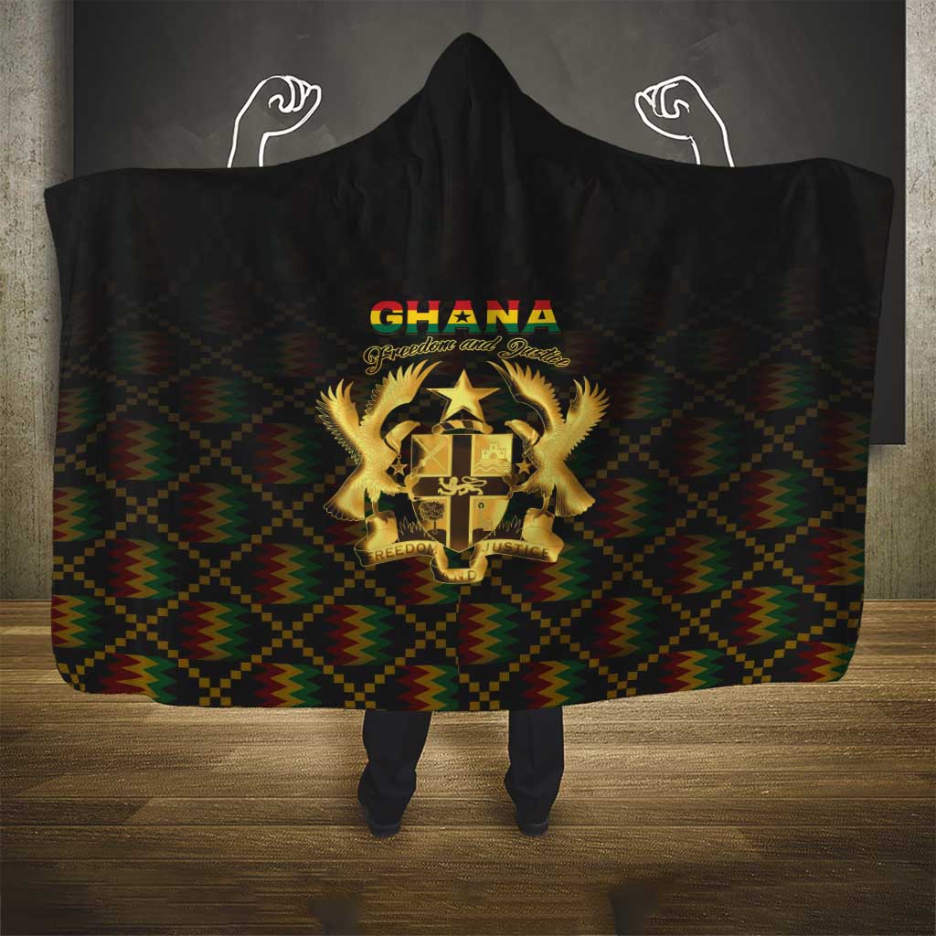 Ghana Kente Pattern Hooded Blanket The Heart of Gold of Africa - Shopicos