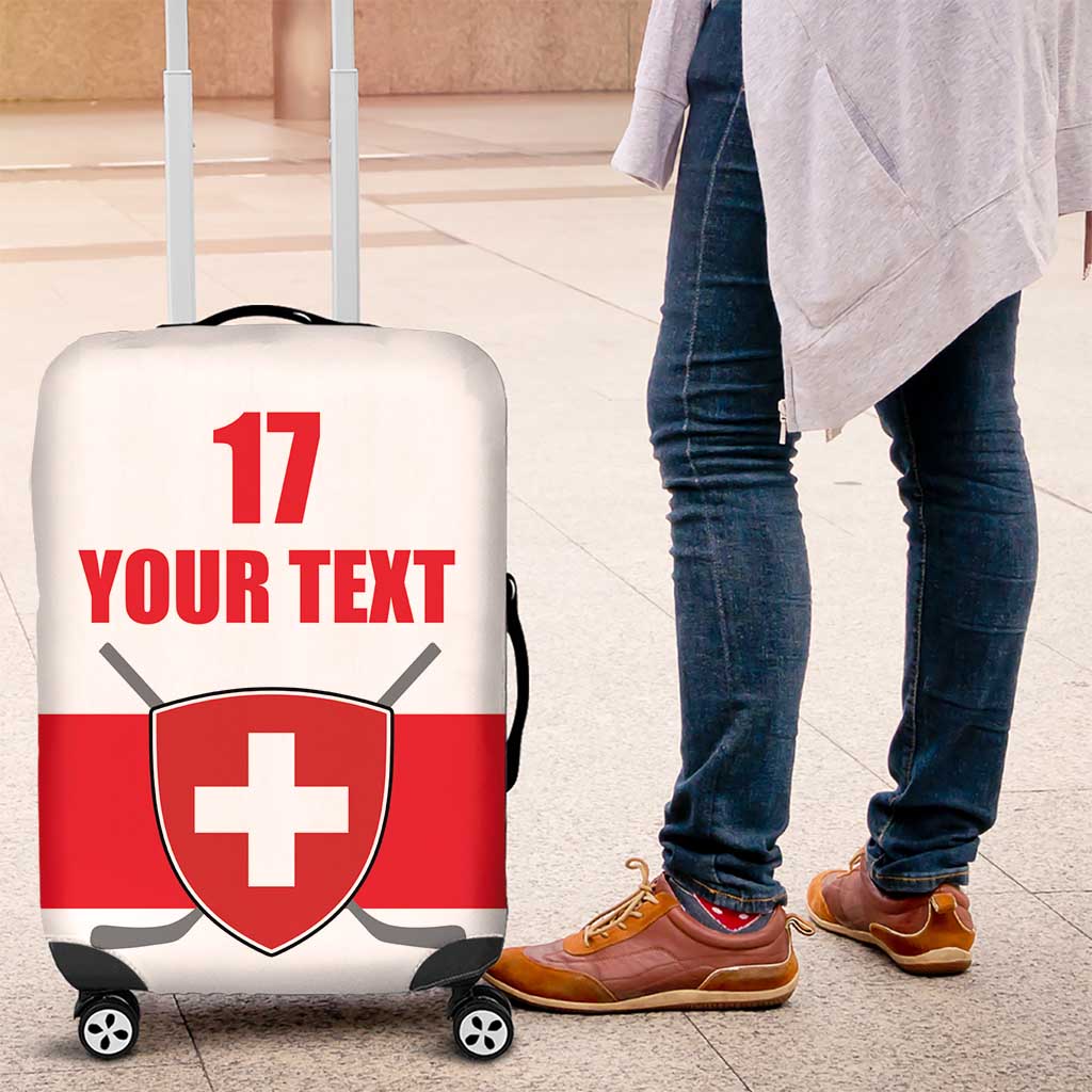 Custom Switzerland Ice Hockey Luggage Cover Come on La Nati