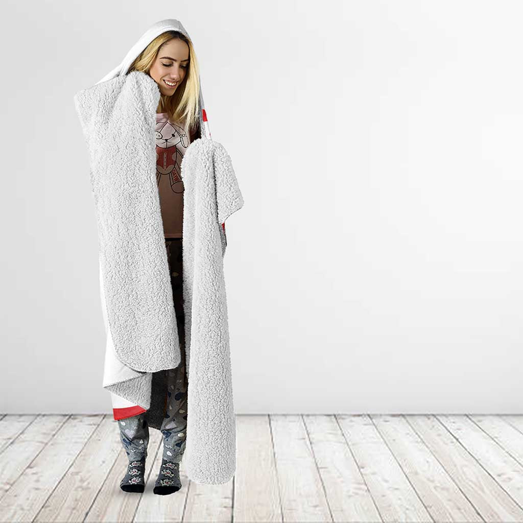 Personalized Georgia National Unity Day Hooded Blanket 9th April with Coat of Arms and Flag