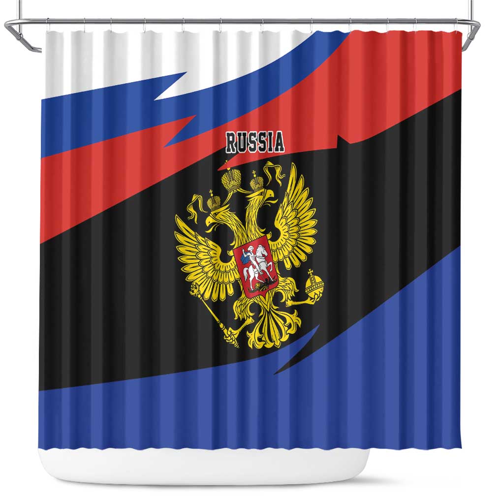 Russia Coat of Arms Shower Curtain Russian Eagle Two Heads Simple Style LT17 - Shopicos