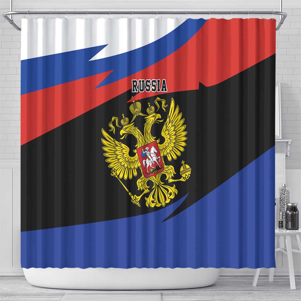 Russia Coat of Arms Shower Curtain Russian Eagle Two Heads Simple Style LT17 - Shopicos
