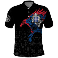 Iceland Viking Culture Polo Shirt Norse Mythology Raven Tattoo