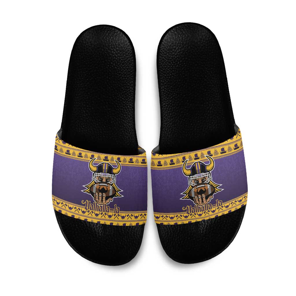 Viking-Inspired Football Christmas Slide Sandals Valhalla-la Viking Warrior - Shopicos