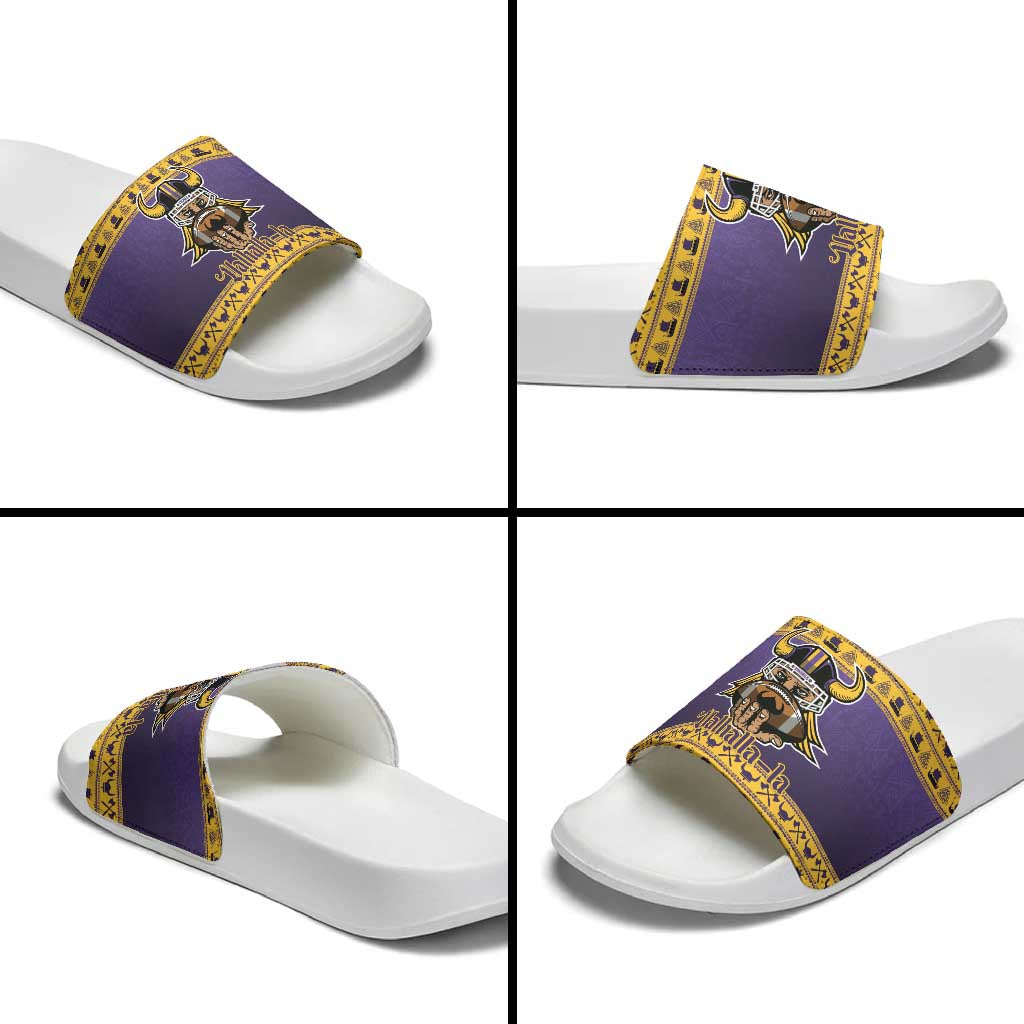 Viking-Inspired Football Christmas Slide Sandals Valhalla-la Viking Warrior - Shopicos