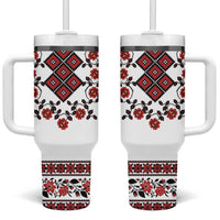 Ukraine Tumbler With Handle Ukrainian Traditional Folk Patterns