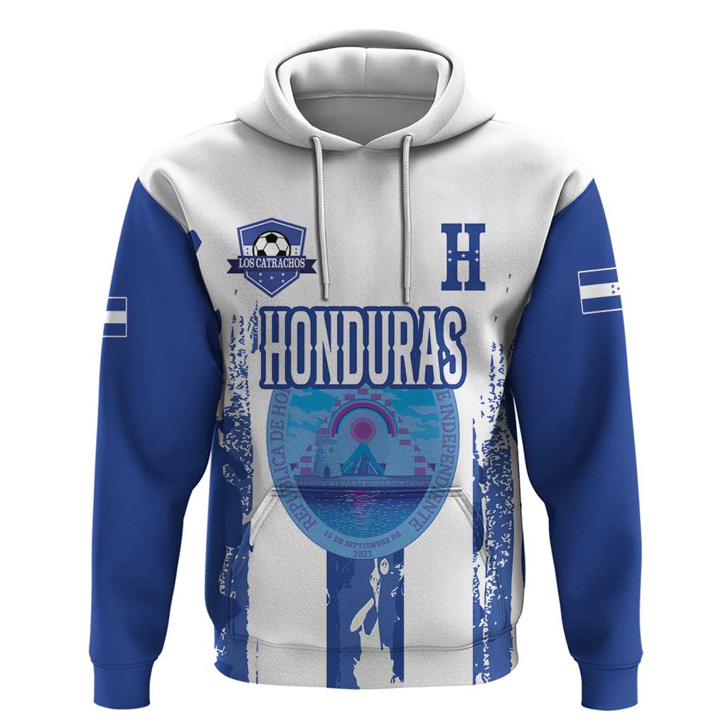 Custom Honduras Football Hoodie Los Catrachos Grunge Style - Shopicos