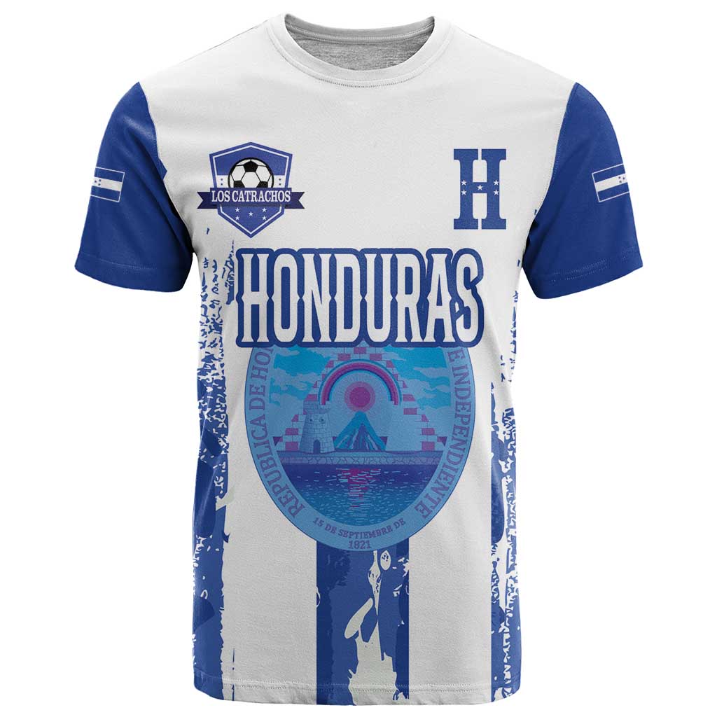 Custom Honduras Football T Shirt Los Catrachos Grunge Style - Shopicos