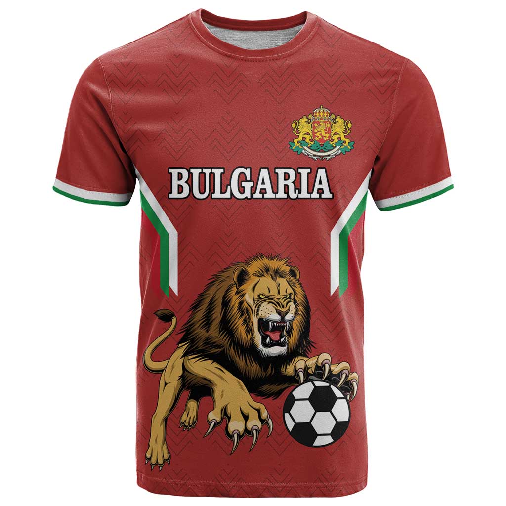Custom Bulgaria Football T Shirt The Lions Come Champions Red Version - Shopicos