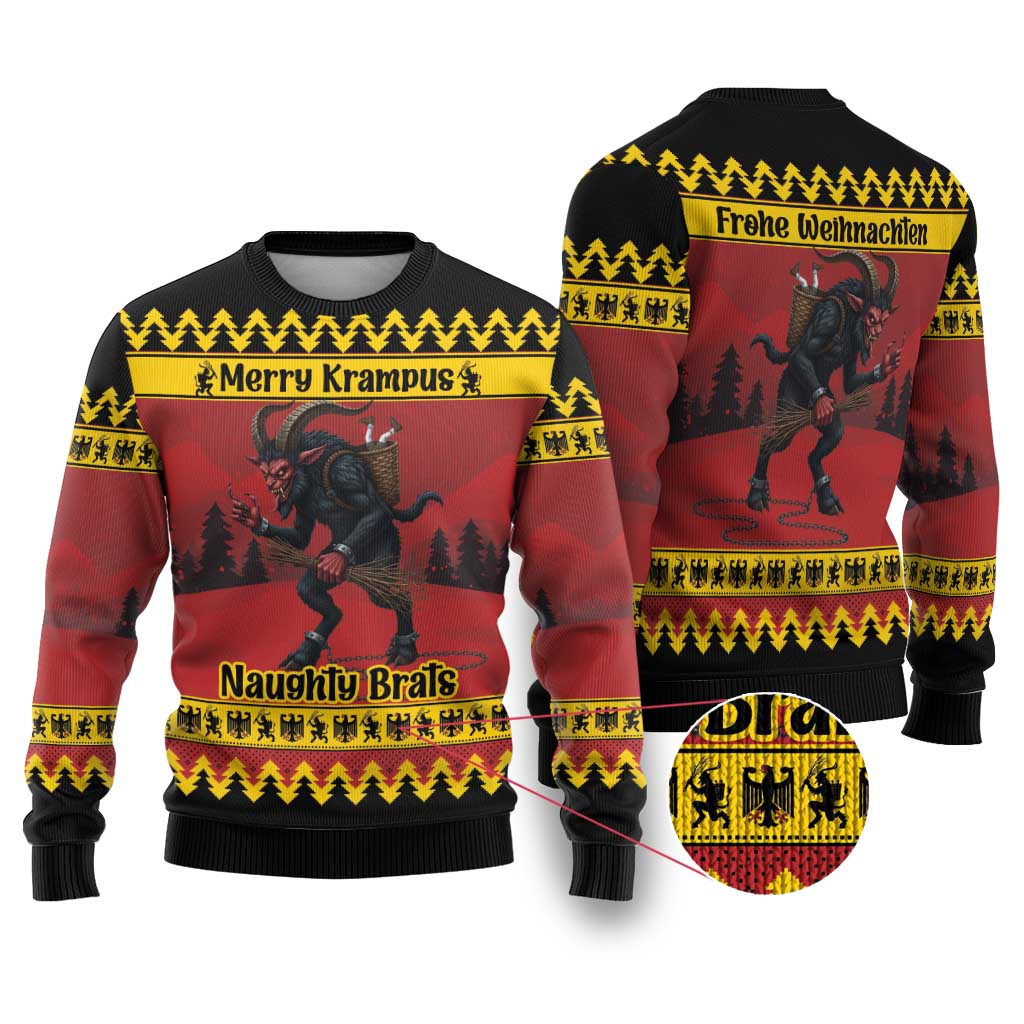 Merry Krampus Germany Ugly Christmas Sweater Frohe Weihnachten - Shopicos