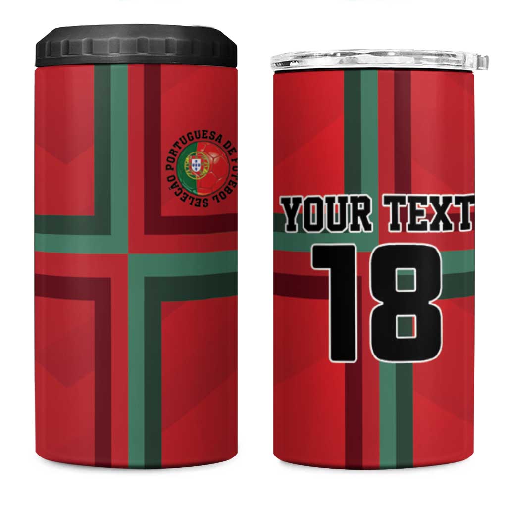Custom Portugal Football 4 in 1 Can Cooler Tumbler A Selecao das Quinas