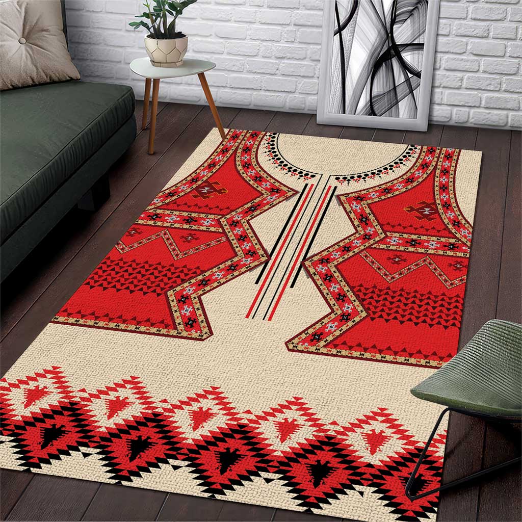 Folk Albanian Patterns Eagle Area Rug - Shopicos