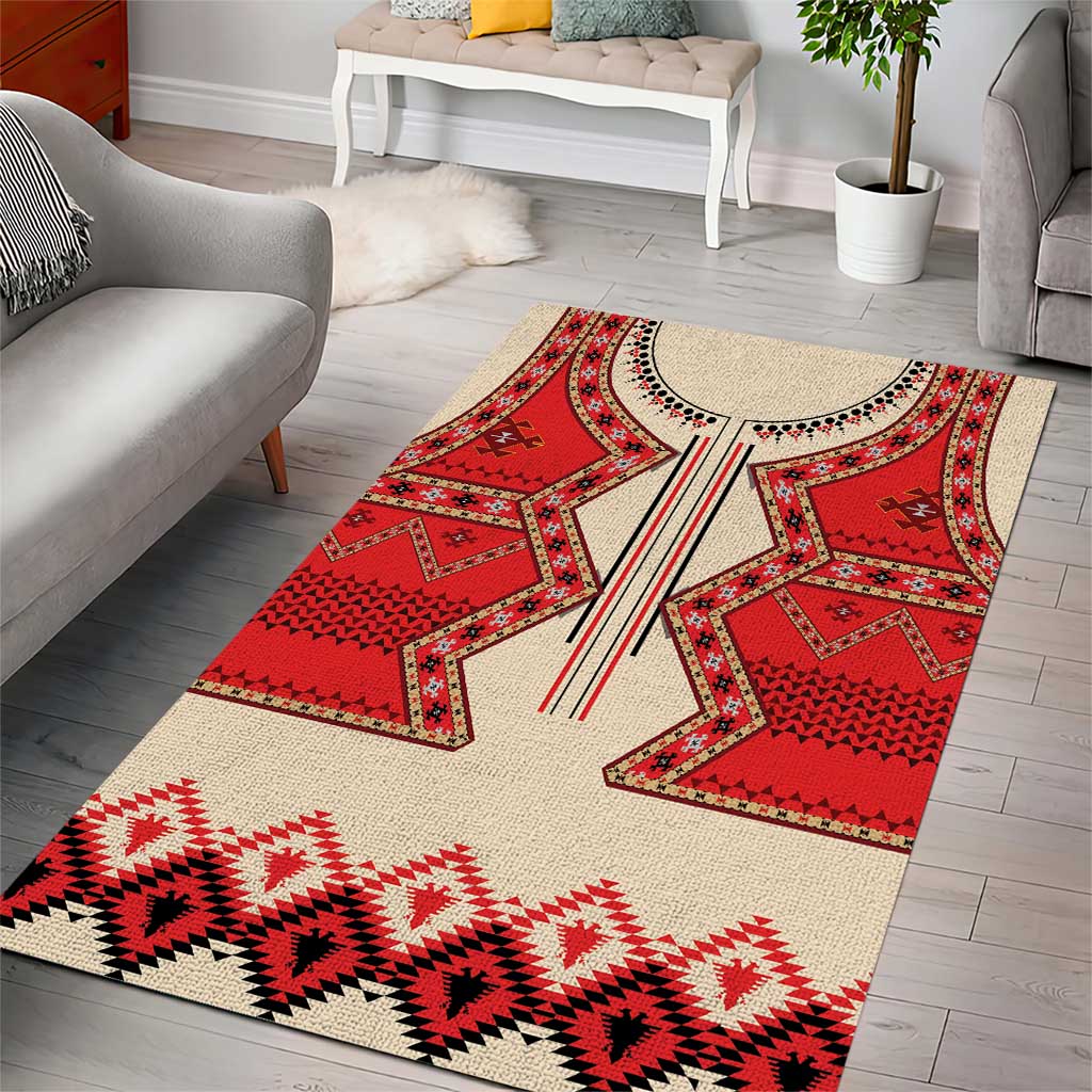 Folk Albanian Patterns Eagle Area Rug - Shopicos