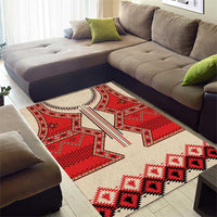 Folk Albanian Patterns Eagle Area Rug - Shopicos