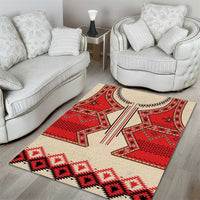 Folk Albanian Patterns Eagle Area Rug - Shopicos
