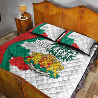 Personalized Bulgaria Independence Day Quilt Bed Set Suedinenieto Pravi Silata Folk Pattern