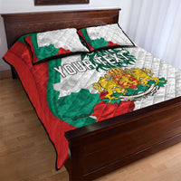 Personalized Bulgaria Independence Day Quilt Bed Set Suedinenieto Pravi Silata Folk Pattern