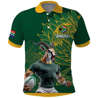 Custom Rugby South Africa Polo Shirt Springboks Mascot - Shopicos