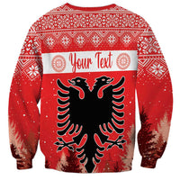 Personalized Albania Christmas Sweatshirt The Double-headed Eagle Christmas Pattern - Shopicos