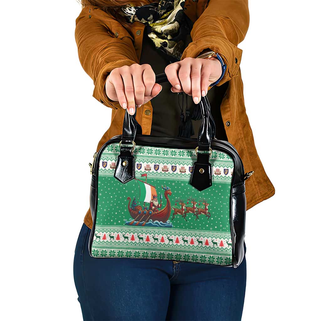 Ireland Viking Santa Christmas Shoulder Handbag Funny Reindeer Norse Xmas - Shopicos