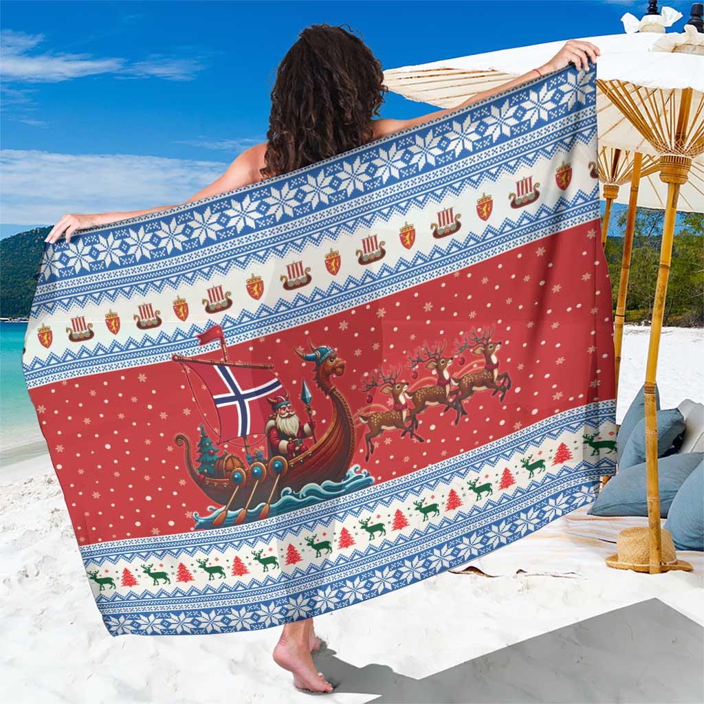 Norway Viking Santa Christmas Sarong Funny Reindeer Norse Xmas - Shopicos