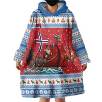 Norway Viking Santa Christmas Wearable Blanket Hoodie Funny Reindeer Norse Xmas - Shopicos
