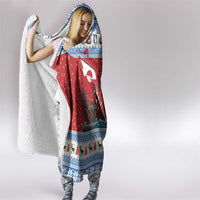 Greenland Viking Santa Christmas Hooded Blanket Funny Reindeer Norse Xmas - Shopicos