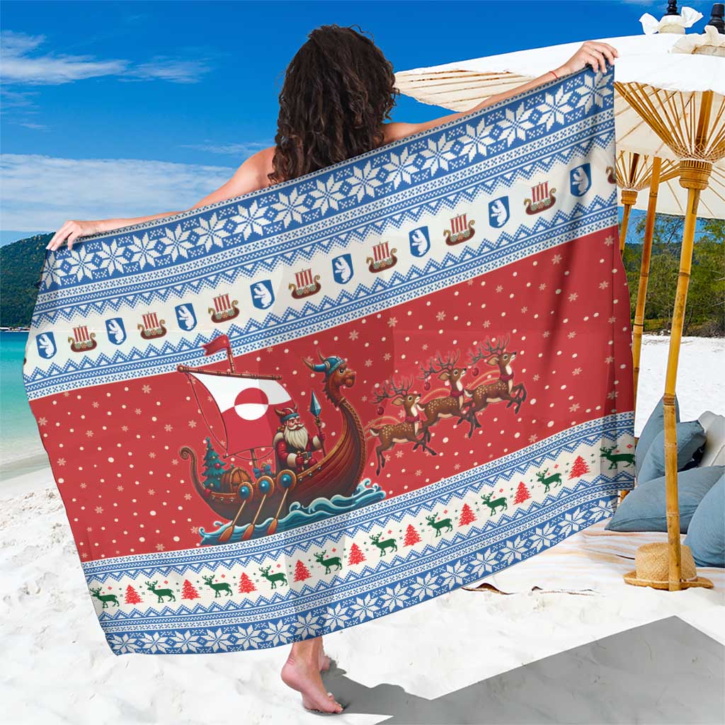 Greenland Viking Santa Christmas Sarong Funny Reindeer Norse Xmas - Shopicos