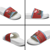 Greenland Viking Santa Christmas Slide Sandals Funny Reindeer Norse Xmas - Shopicos