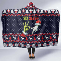 Grinch Hand Six Seven Xmas Hooded Blanket Meme Gen Alpha Slang - Shopicos