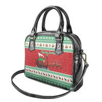 Wales Viking Santa Christmas Shoulder Handbag Funny Reindeer Norse Xmas - Shopicos