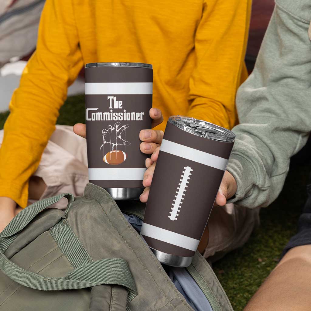 Fantasy Football Commissioner Draft Party Commish FFL Tumbler Cup Sports Party Gifts - Shopicos