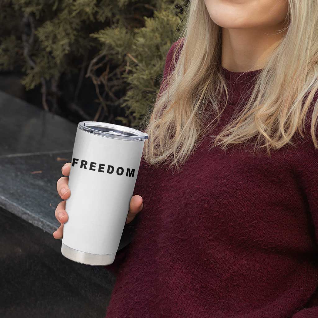 Freedom Statement Tumbler Cup Free Speech Charlie Kirk Tribute - Shopicos