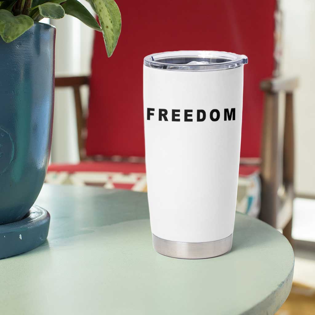 Freedom Statement Tumbler Cup Free Speech Charlie Kirk Tribute - Shopicos