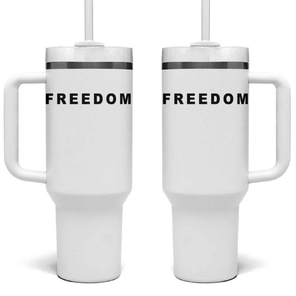 Freedom Statement Tumbler With Handle Free Speech Charlie Kirk Tribute - Shopicos