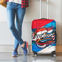Luxembourg Flag Luggage Cover with Colorful Graffiti Street Art Design - Shopicos