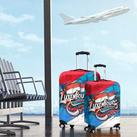 Luxembourg Flag Luggage Cover with Colorful Graffiti Street Art Design - Shopicos
