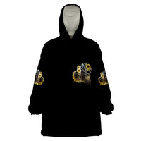 I Am The Storm Reaper Sunflower Roses Wings Wearable Blanket Hoodie - Shopicos