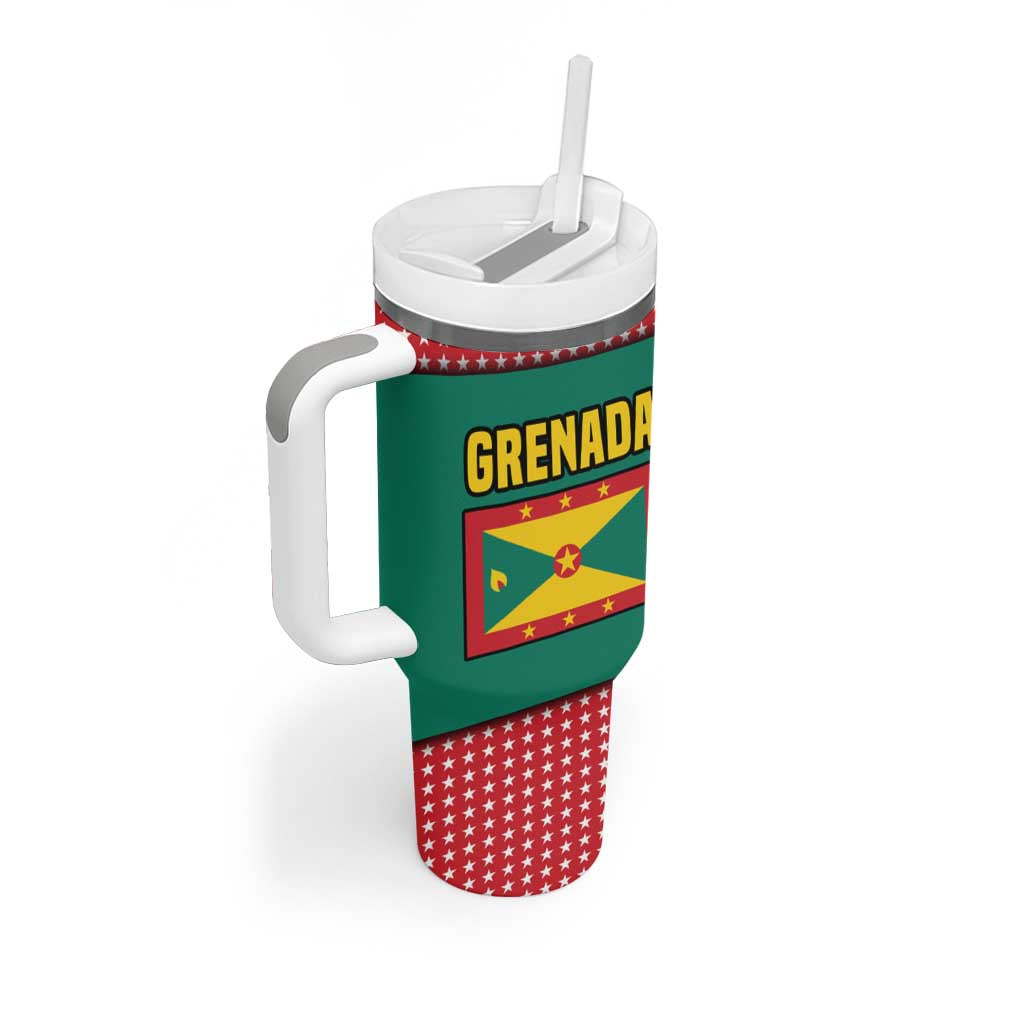 Grenada Tumbler With Handle with Cocoa Bean Mascot and National Flag Colors - Shopicos