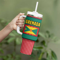 Grenada Tumbler With Handle with Cocoa Bean Mascot and National Flag Colors - Shopicos