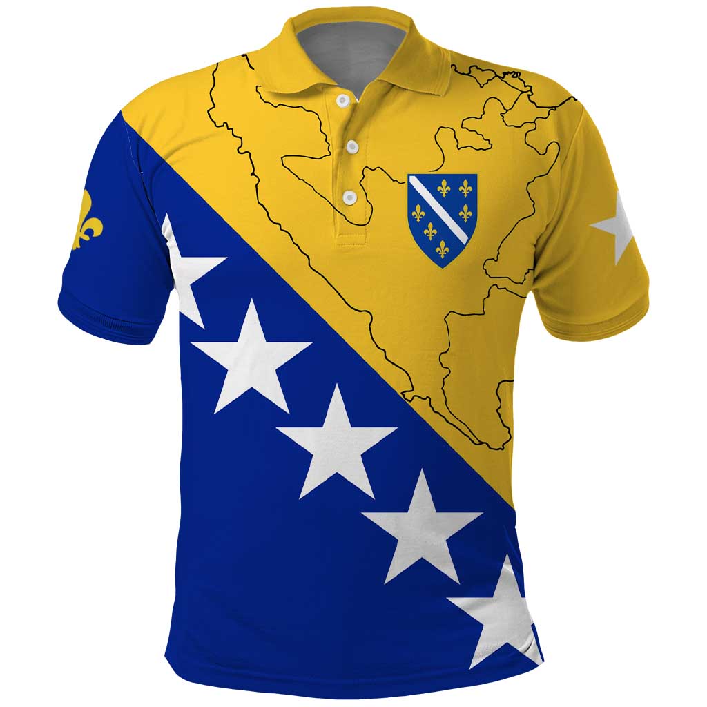 Bosnia and Herzegovina Polo Shirt Flag and Coat of Arms Hoodie – Unique Combination Design