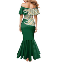 Algeria Mermaid Dress with Arabic Calligraphy and Traditional Pattern Design