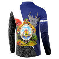 Honduras Coat of Arms Button Sweatshirt Traditional Patterns & National Symbol