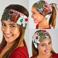Madagascar Christmas Neck Gaiter with Lemur Santa Hat Holiday Tree and Festive Pattern - Shopicos