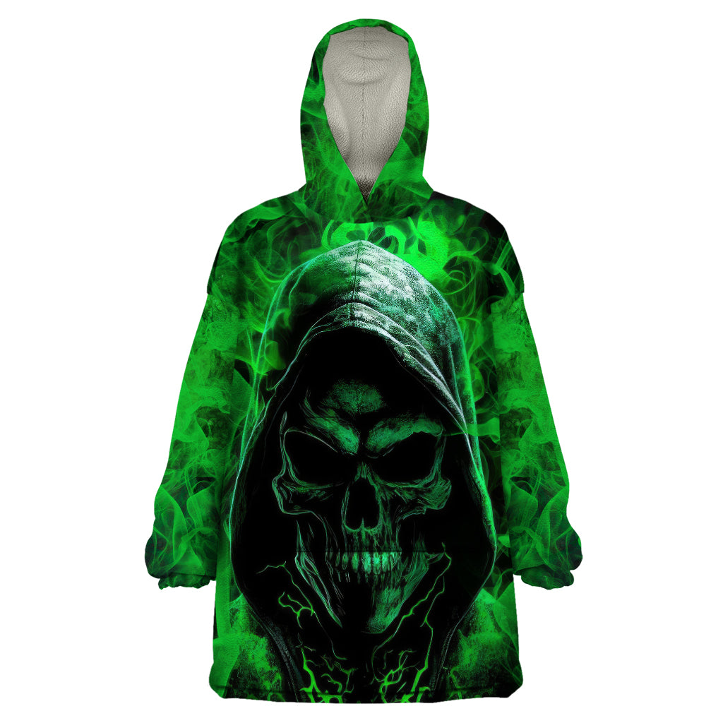 Skull Wearable Blanket Hoodie Try Again Tomorrow - Shopicos